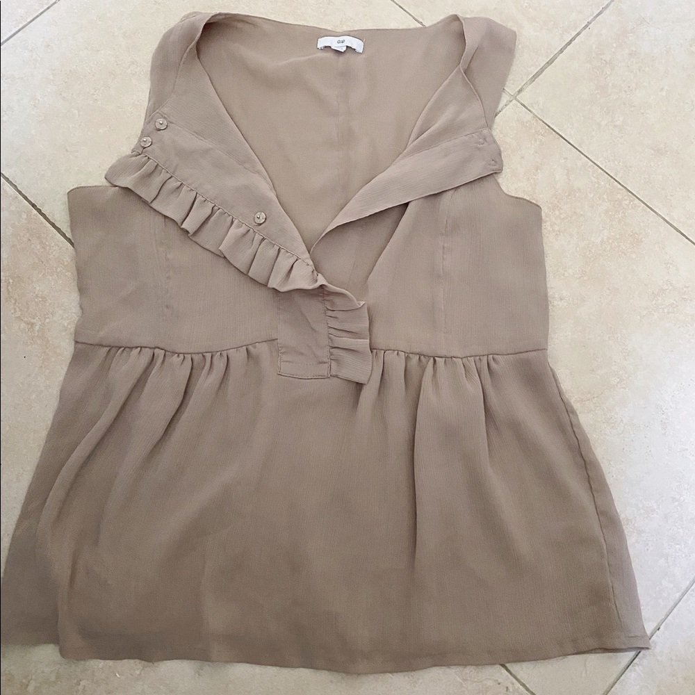 GAP Chiffon Tan Top